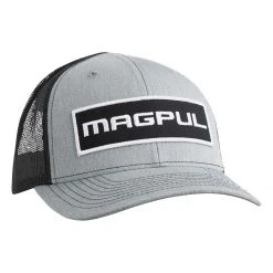 Adult Magpul Wordmark Patch Trucker Snapback Hat Gray/black
