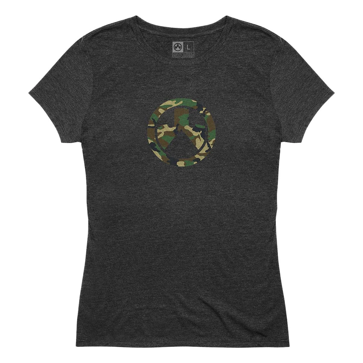 Women's Magpul Woodland Camo Icon T-Shirt Charcoal - Image 2