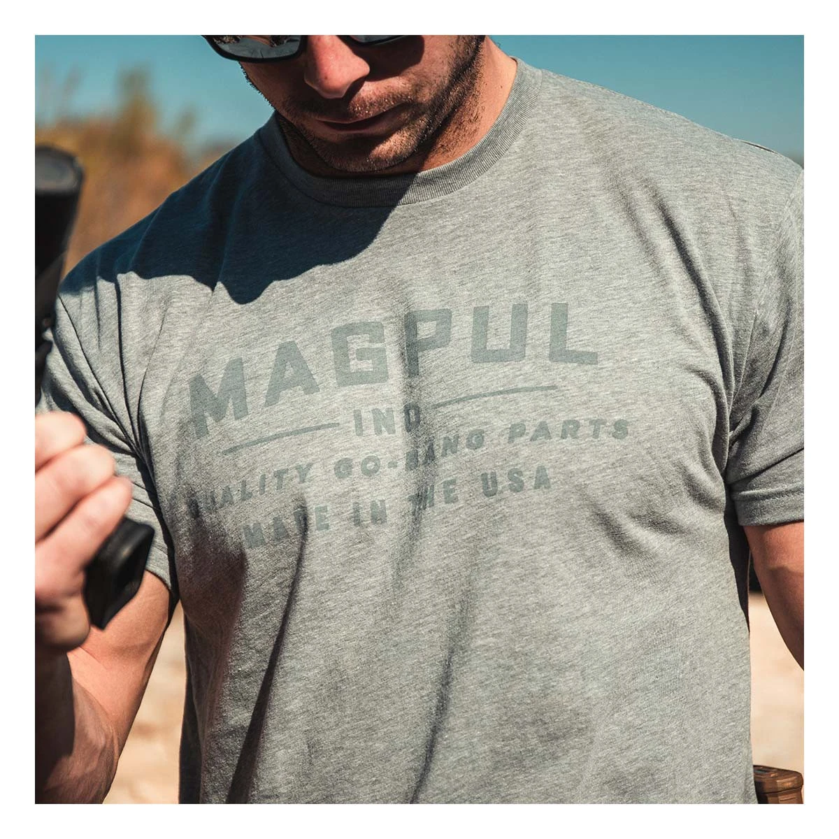 Men's Magpul Go Bang Parts Athletic Fit T-Shirt Charcoal - Image 2