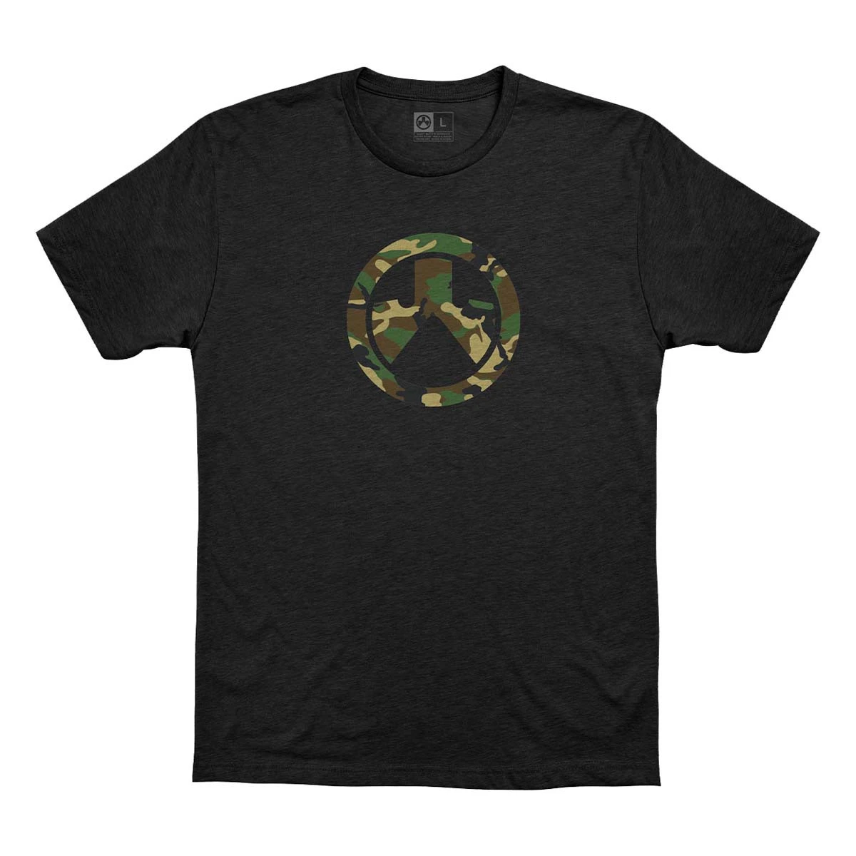Men's Magpul Woodland Camo Icon T-Shirt Black